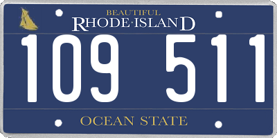 RI license plate 109511