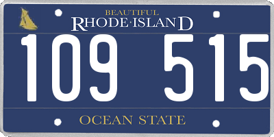 RI license plate 109515
