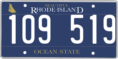 RI license plate 109519