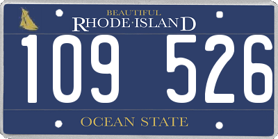RI license plate 109526