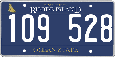 RI license plate 109528