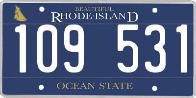 RI license plate 109531