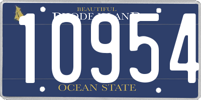 RI license plate 10954