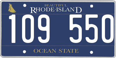 RI license plate 109550