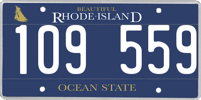 RI license plate 109559