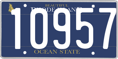 RI license plate 10957