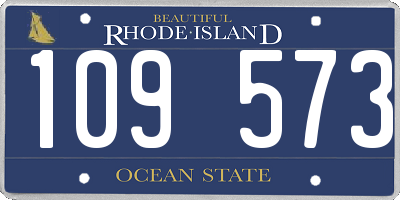 RI license plate 109573