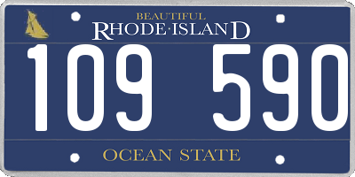 RI license plate 109590