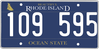RI license plate 109595