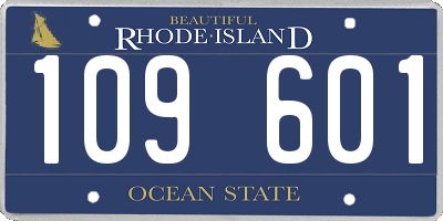 RI license plate 109601