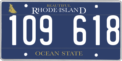 RI license plate 109618