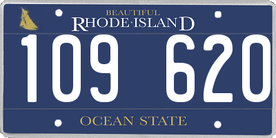 RI license plate 109620