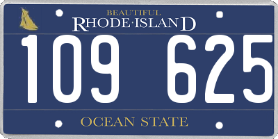 RI license plate 109625