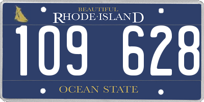 RI license plate 109628
