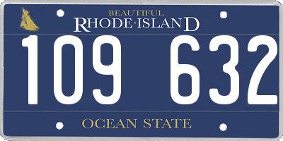RI license plate 109632