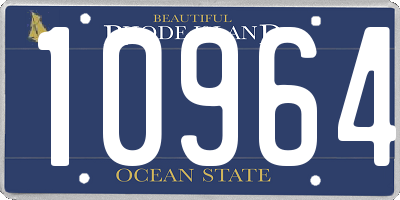 RI license plate 10964