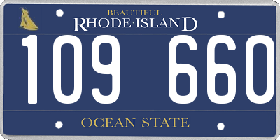 RI license plate 109660