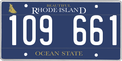 RI license plate 109661