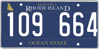 RI license plate 109664
