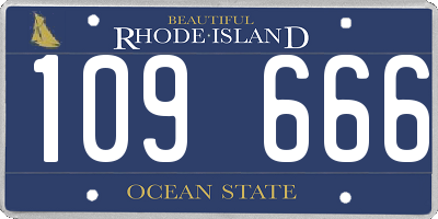 RI license plate 109666