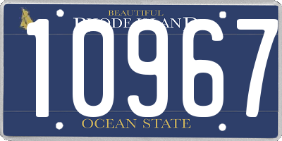 RI license plate 10967