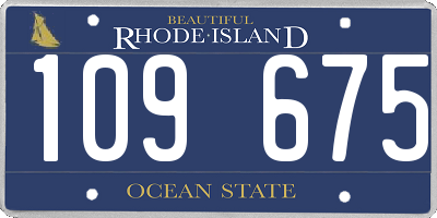 RI license plate 109675