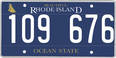 RI license plate 109676