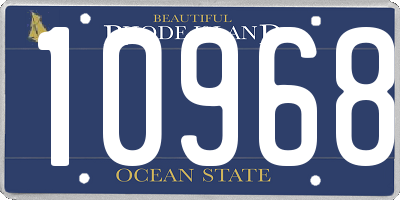 RI license plate 10968