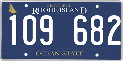 RI license plate 109682