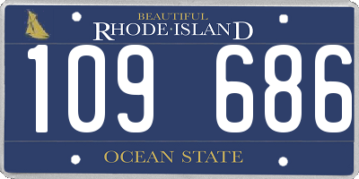 RI license plate 109686