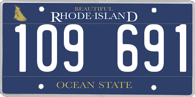RI license plate 109691