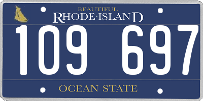RI license plate 109697
