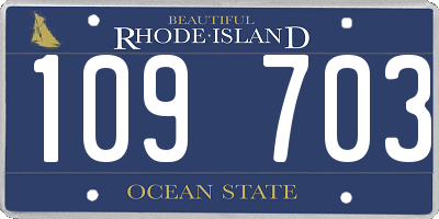 RI license plate 109703