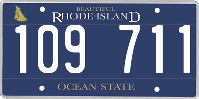 RI license plate 109711