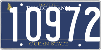 RI license plate 10972