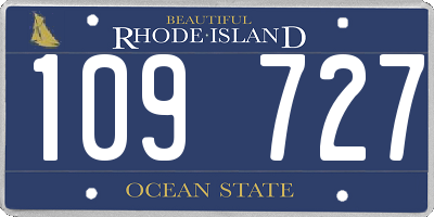 RI license plate 109727
