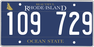 RI license plate 109729