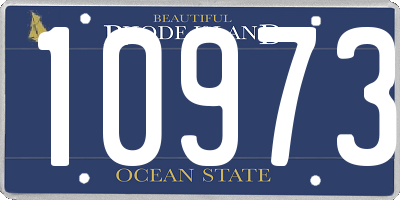 RI license plate 10973