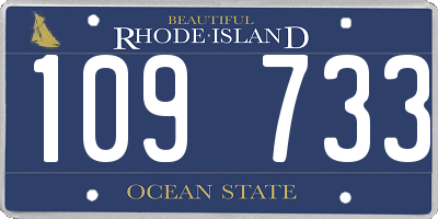 RI license plate 109733