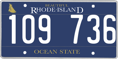 RI license plate 109736