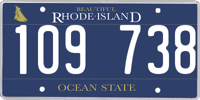 RI license plate 109738