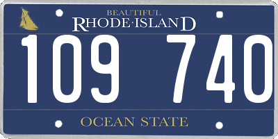 RI license plate 109740