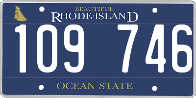 RI license plate 109746