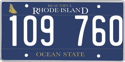 RI license plate 109760