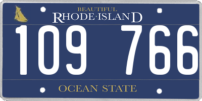 RI license plate 109766