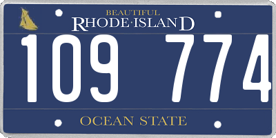 RI license plate 109774