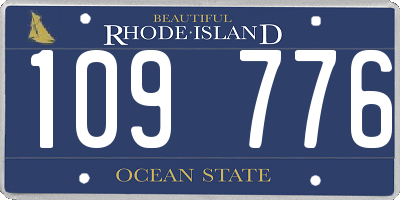 RI license plate 109776