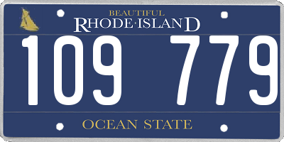 RI license plate 109779