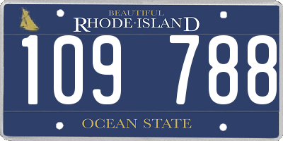 RI license plate 109788