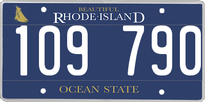 RI license plate 109790